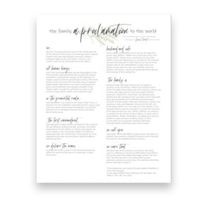 Faith Prints-Articles of Faith, The Family Proclamation, The Restoration, The Living Christ